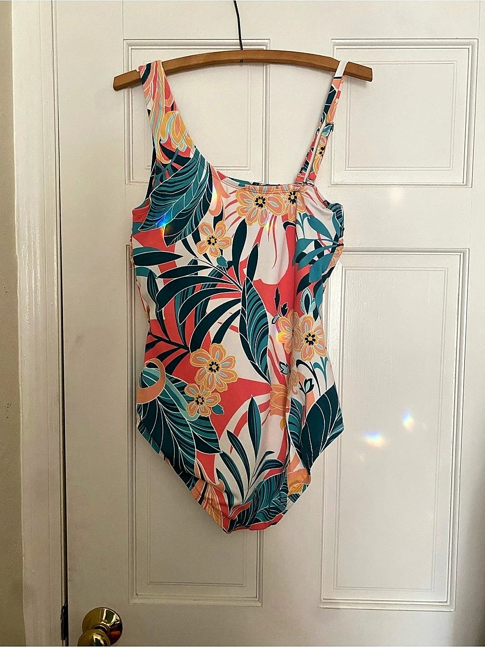 Jantzen Floral One-Piece Swimsuit in Pink & Blue Like New #resortwear beach
